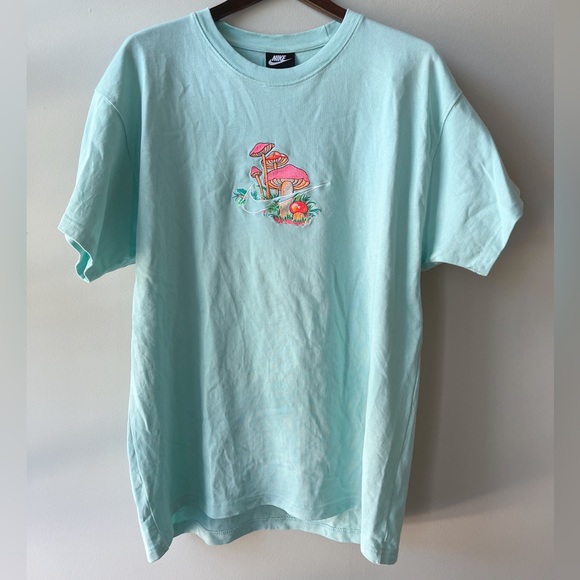 Nike Dusty Blue Mushroom Embroidered Shirt - Picture 2 of 6